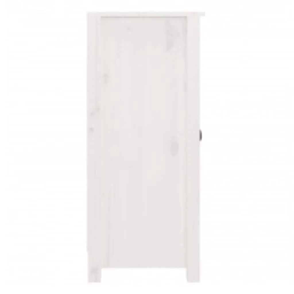 2-Piece White Solid Pine Sideboard Set for Living Rooms