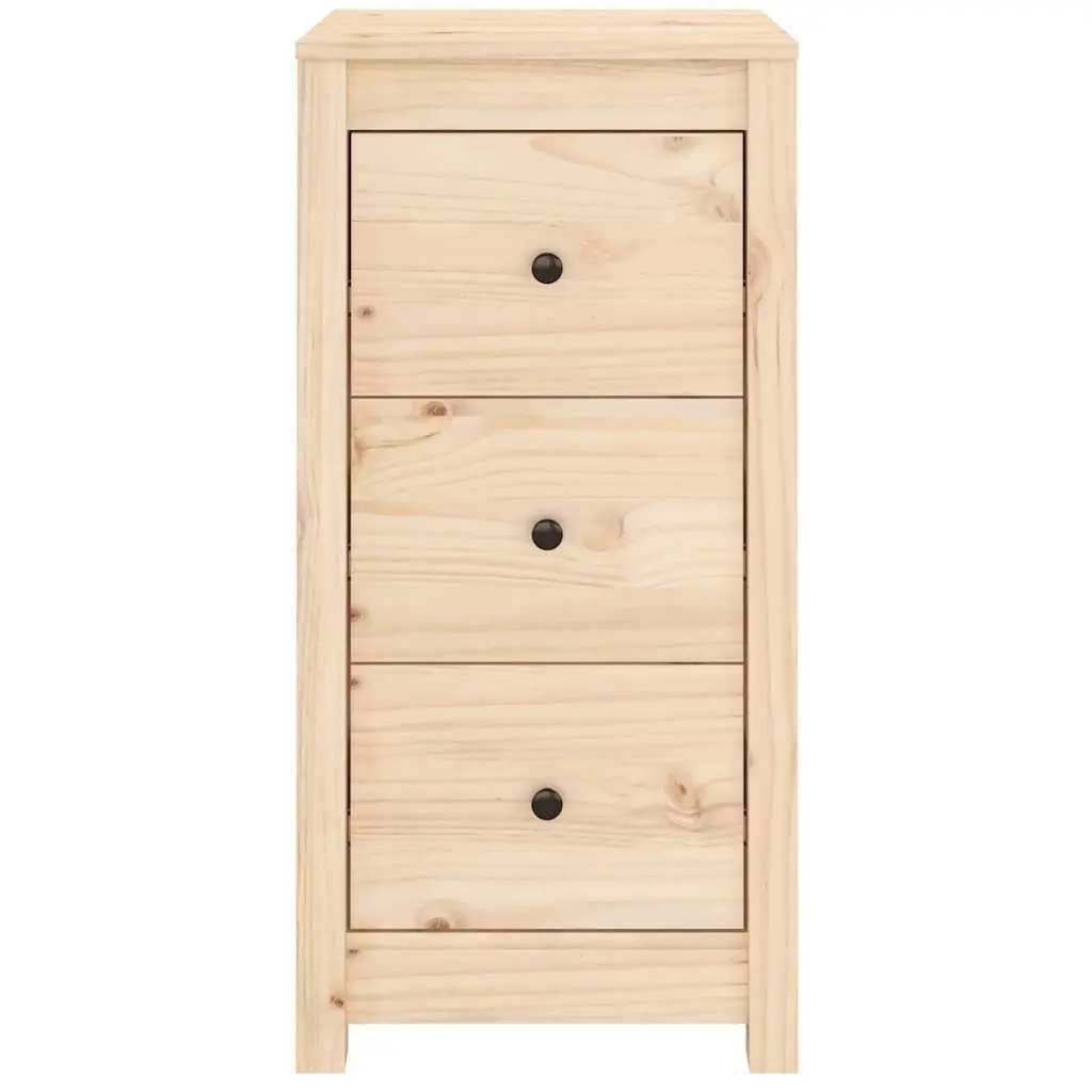 Solid Pine Sideboard Cabinet 40x35x80 cm Brown