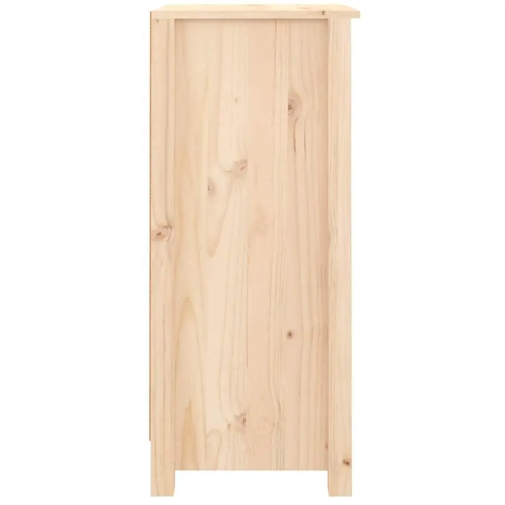 Solid Pine Sideboard Cabinet 40x35x80 cm Brown