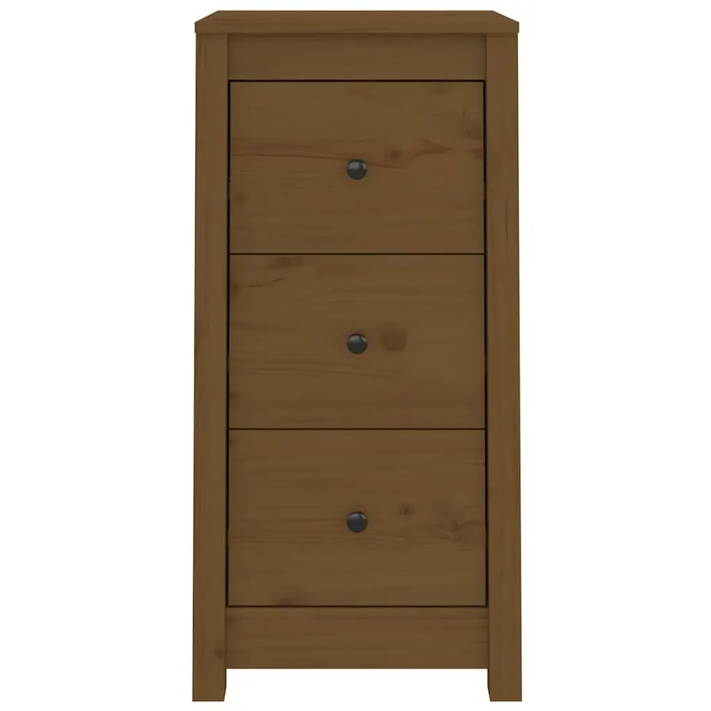 Sideboard Cabinet 2 pcs Solid Pine Wood Storage Furniture Brown 40x35x80 cm