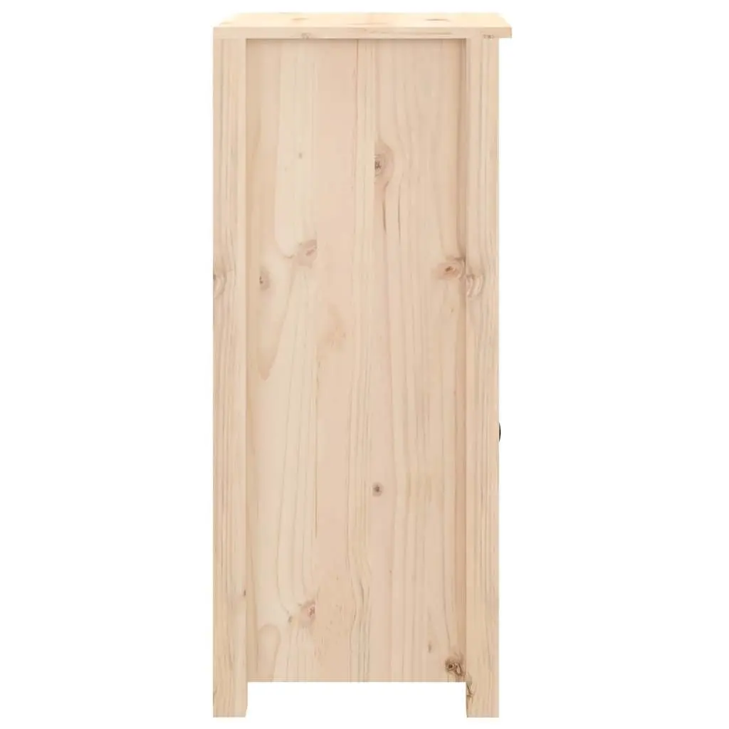 Solid Wood Pine Sideboards 2 pcs Brown Storage Cabinet Furniture