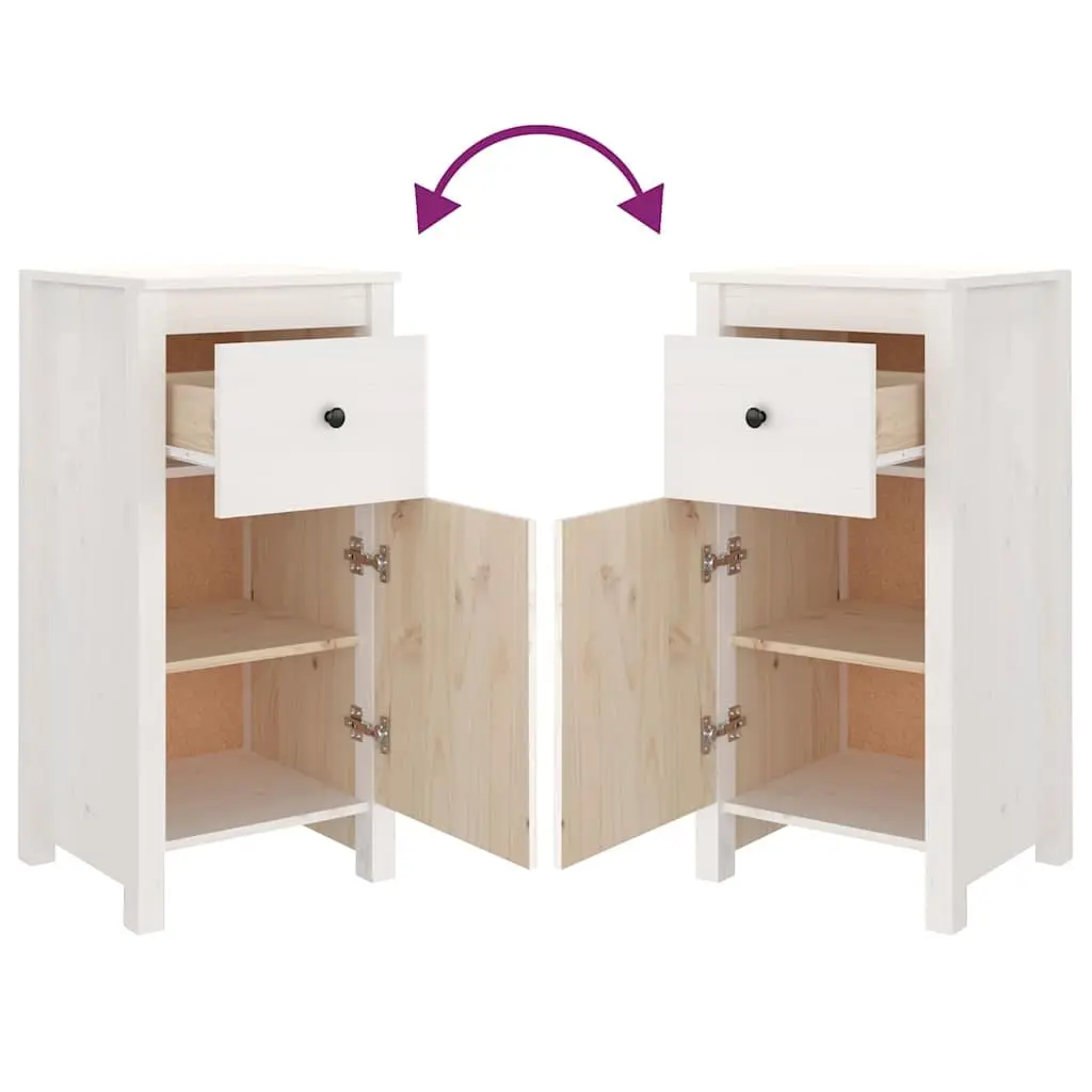 White Pine Sideboard Storage Cabinet 40x35x80cm