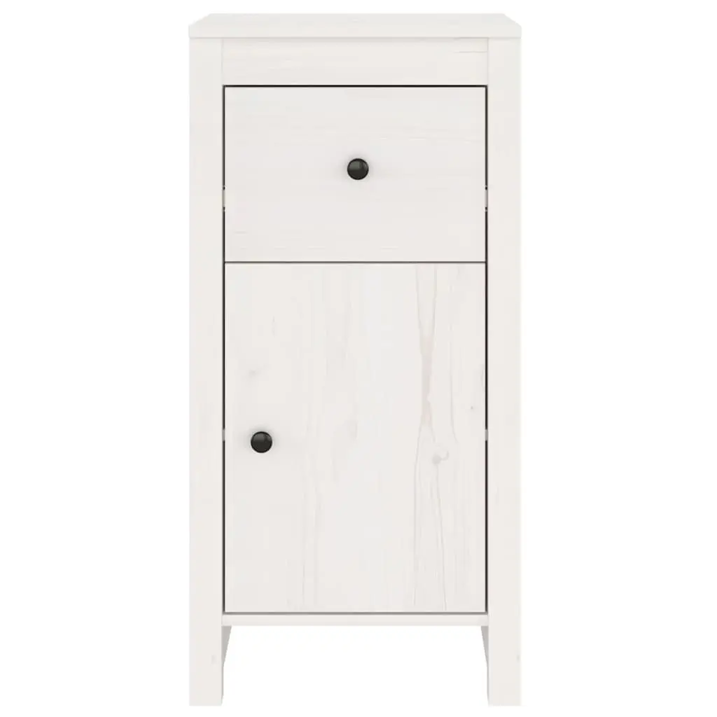 White Solid Wood Sideboards 2 pcs for Living Room