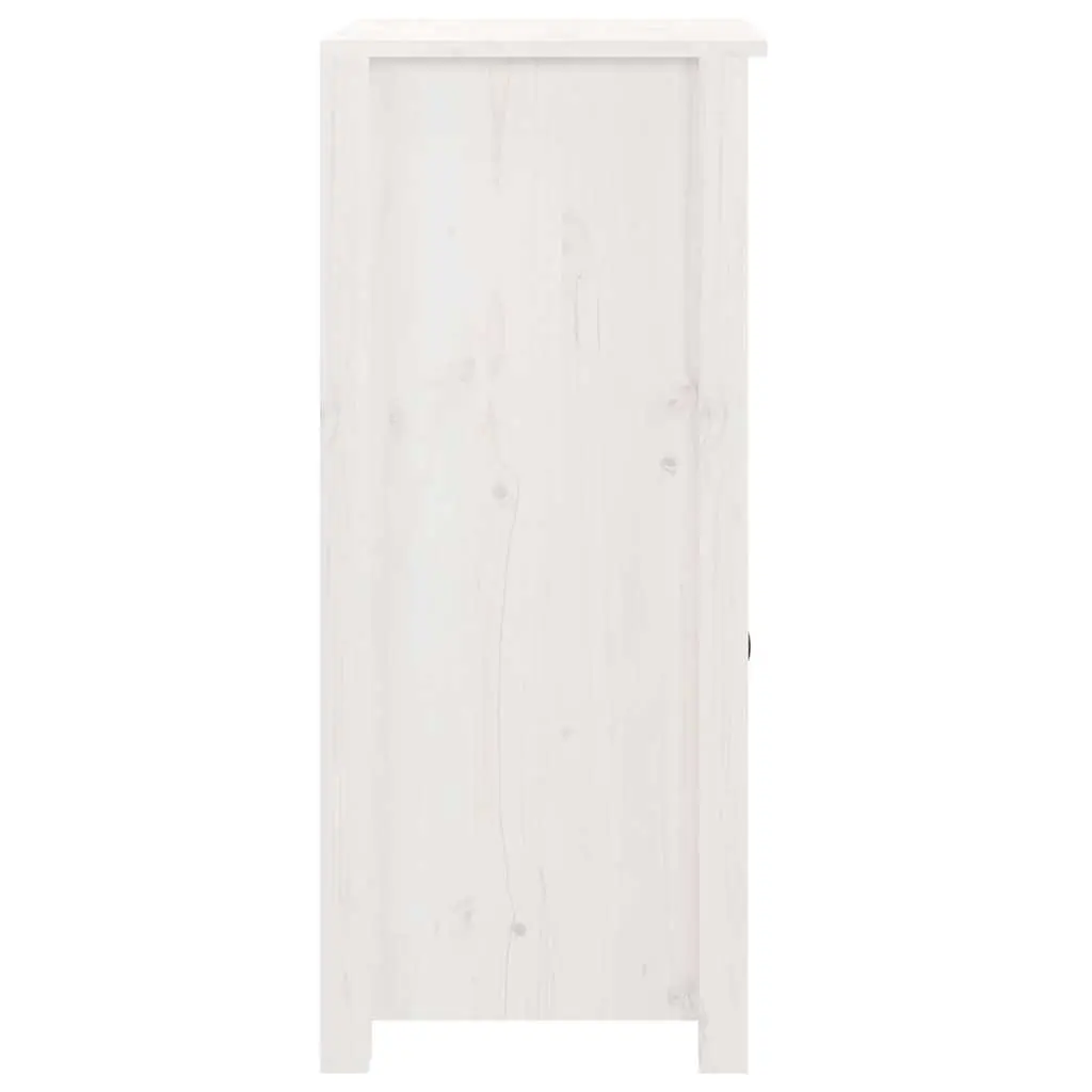 White Solid Wood Sideboards 2 pcs for Living Room