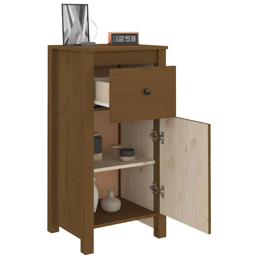 2-Piece Solid Wood Pine Sideboards in Brown