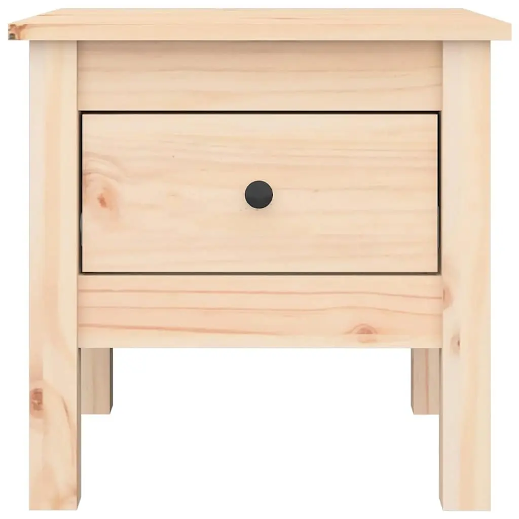 Side Tables 2 pcs 40x40x39 cm Solid Wood Pine End Tables with Drawer Brown