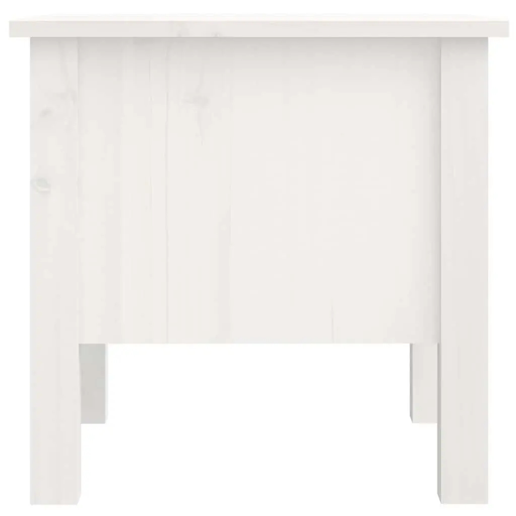 Solid Pine Wood Side Tables White 40x40x39 cm Set of 2 Living Room End Tables