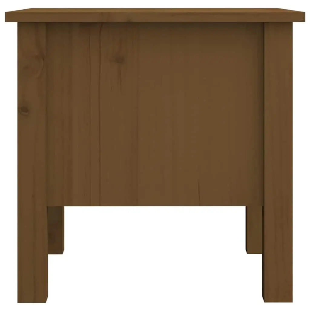 End Tables 2 pcs Honey Brown Solid Wood Pine Bedside Side Tables Living Room
