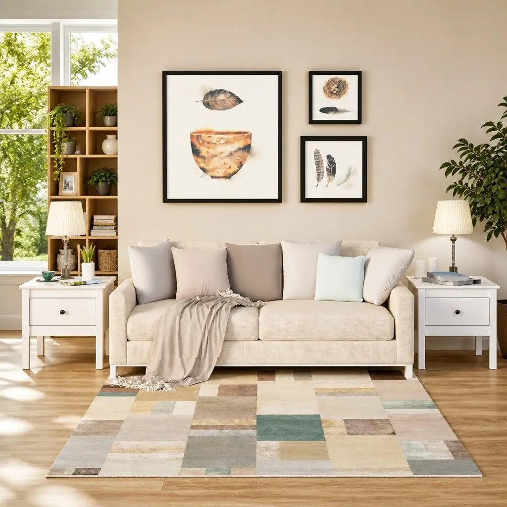 Side Tables 2 Pieces White 50x50x49 cm Pine Wood Bedside End Tables with Drawer