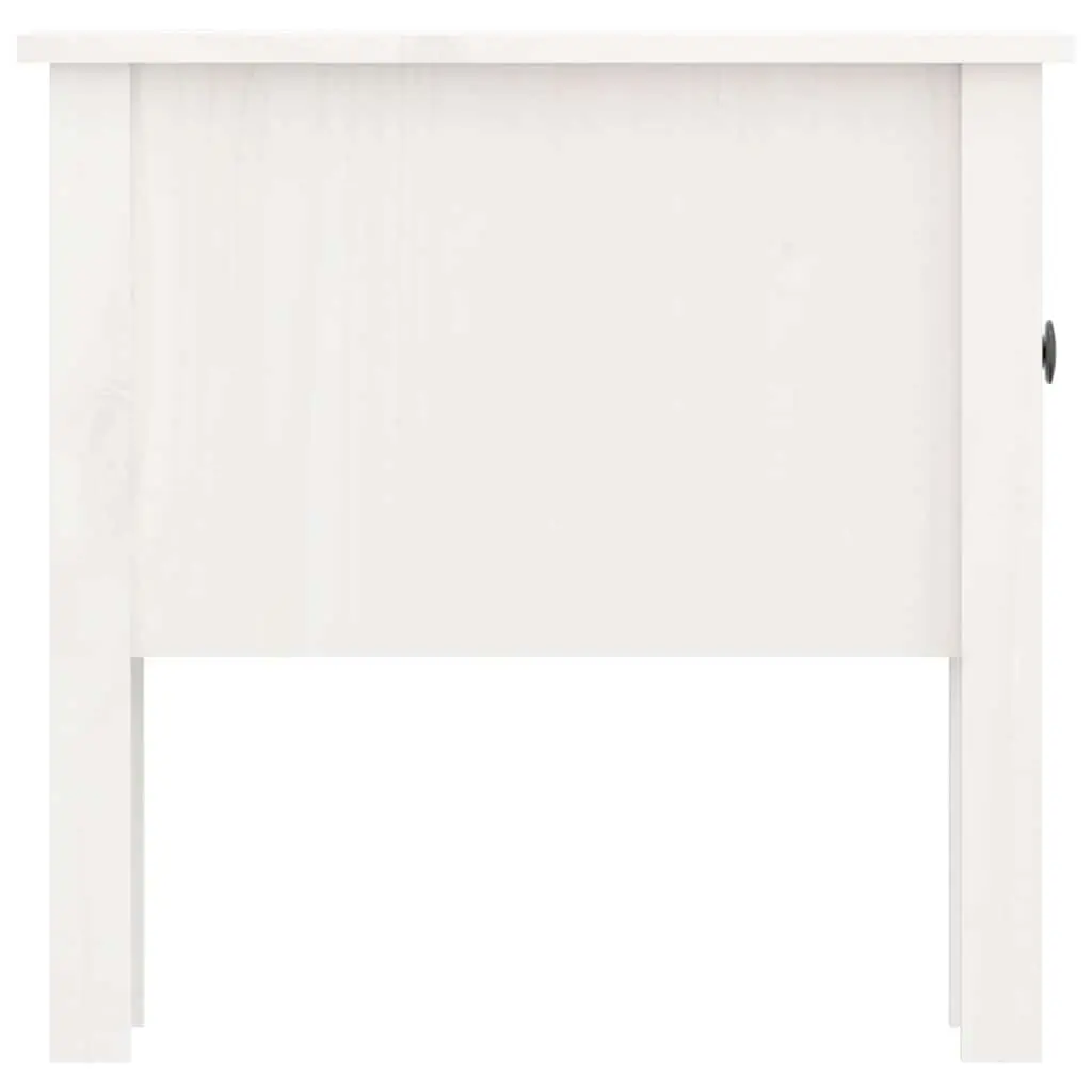 Side Tables 2 Pieces White 50x50x49 cm Pine Wood Bedside End Tables with Drawer