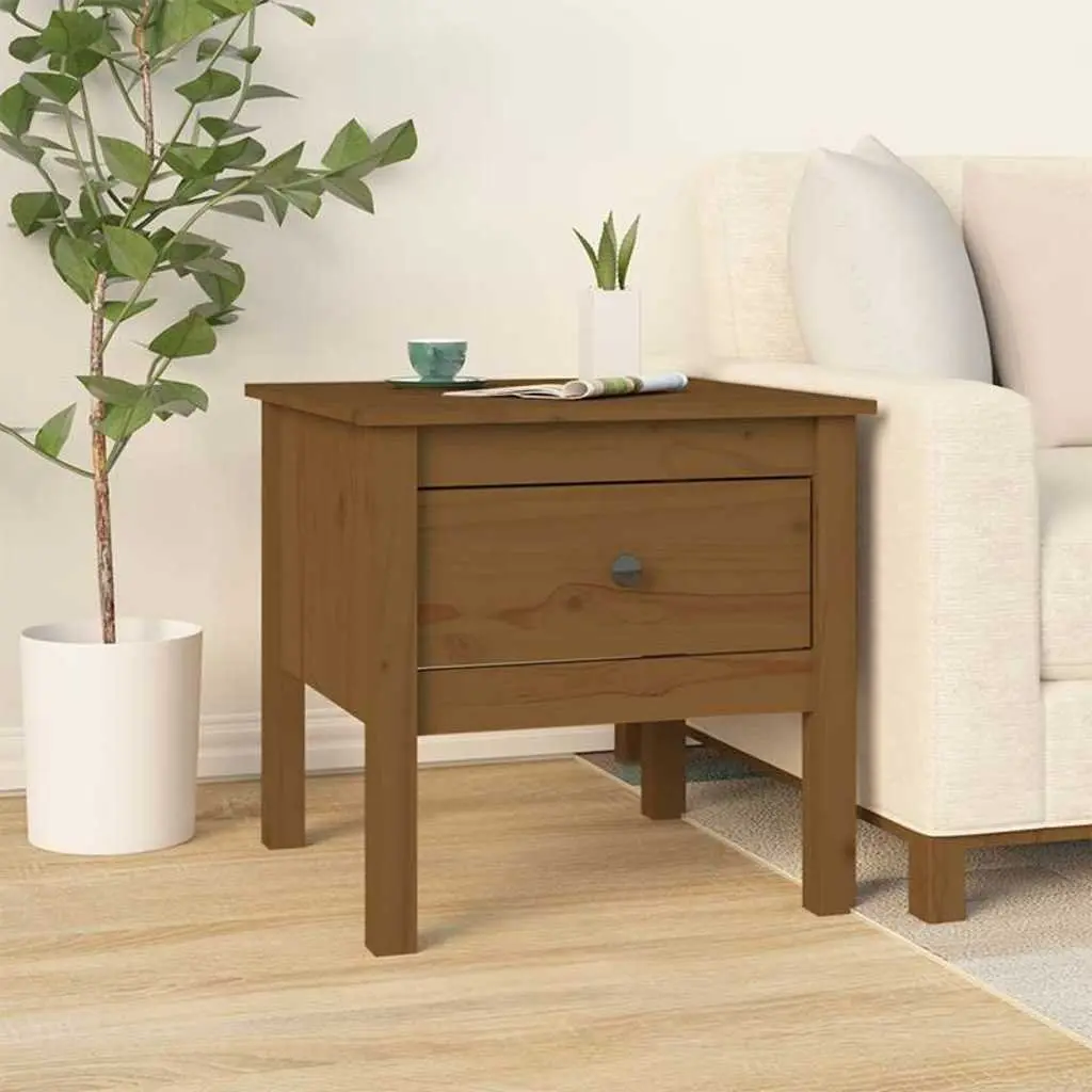 End Tables Solid Wood Pine 2 Piece Side Table Living Room Bedroom Nightstand