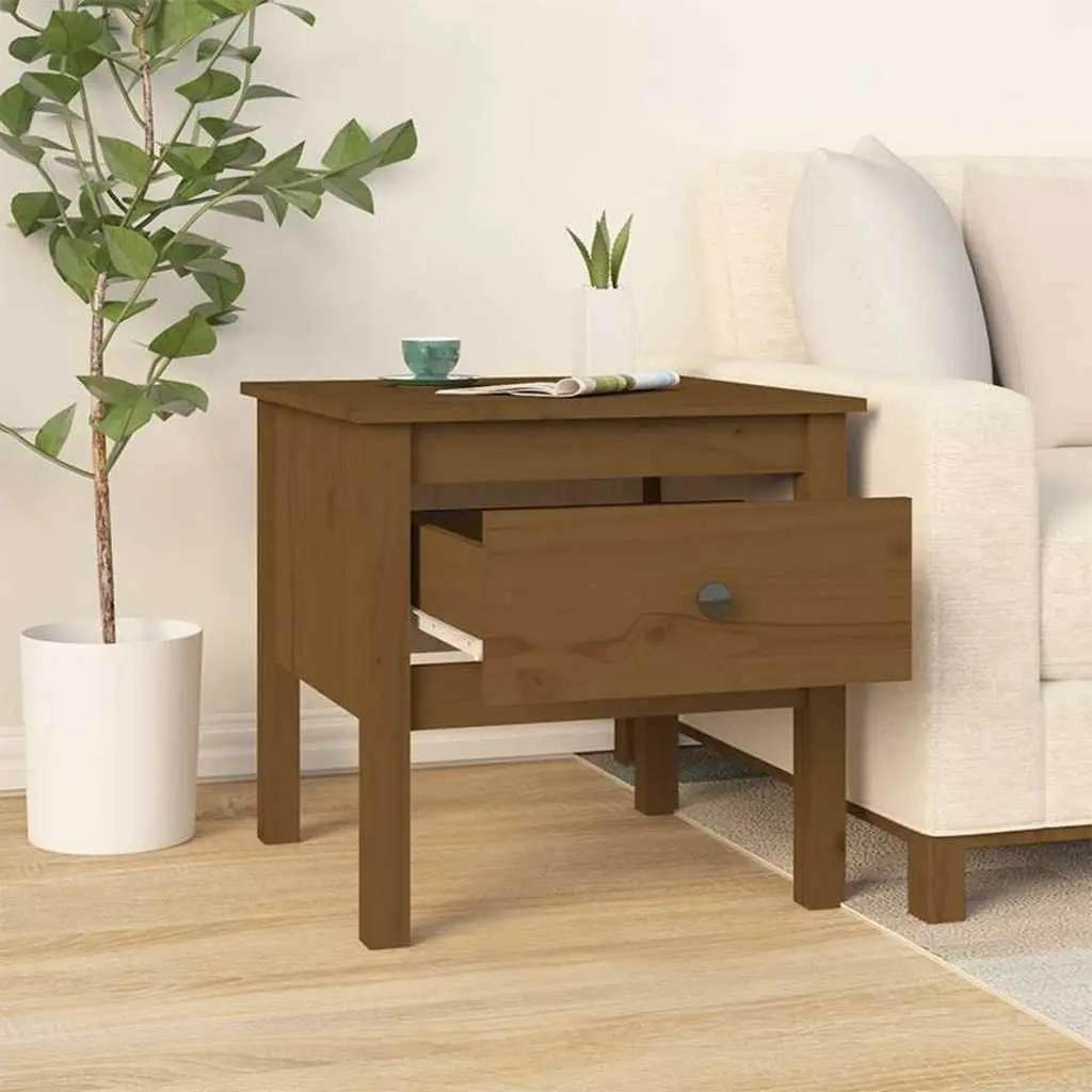 End Tables Solid Wood Pine 2 Piece Side Table Living Room Bedroom Nightstand