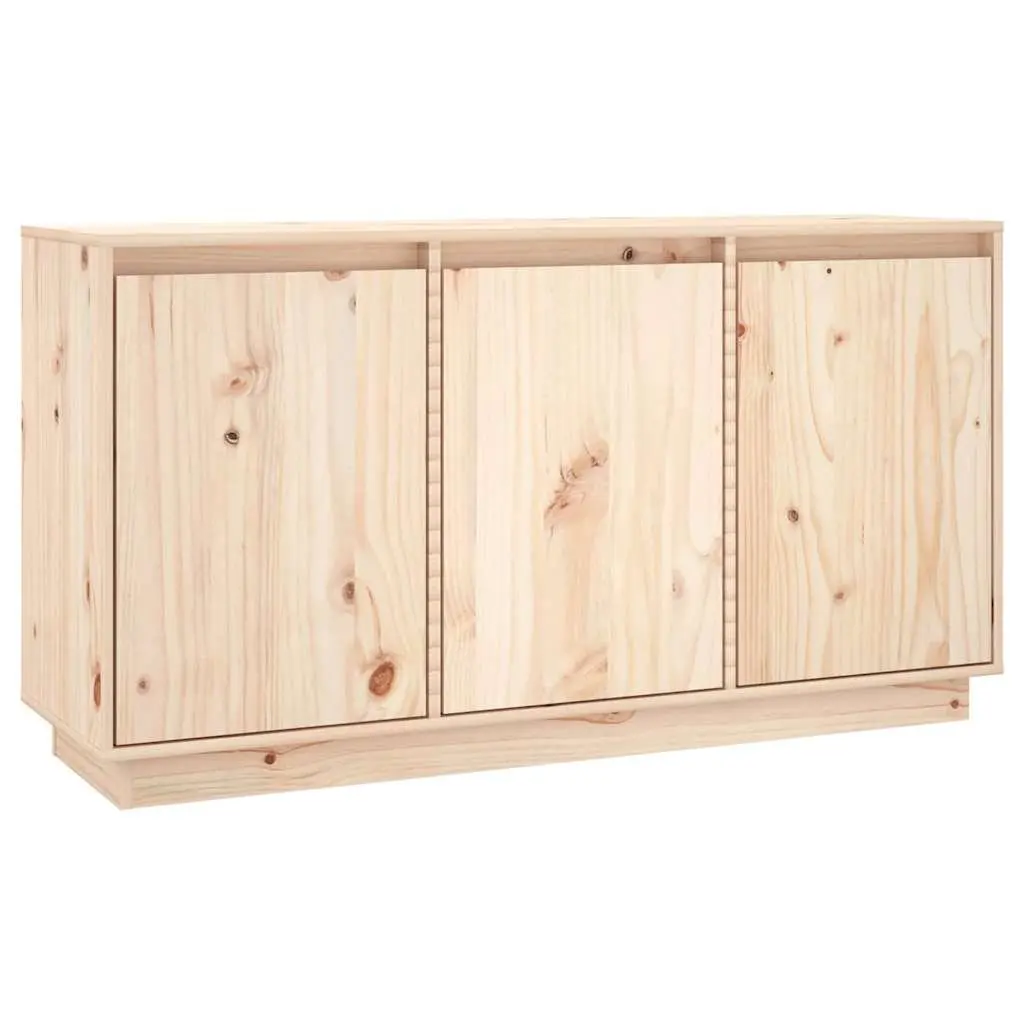 Brown Solid Wood Pine Sideboard for Living Spaces
