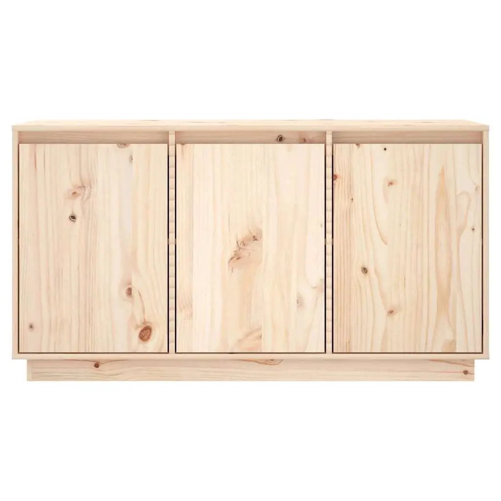Brown Solid Wood Pine Sideboard for Living Spaces