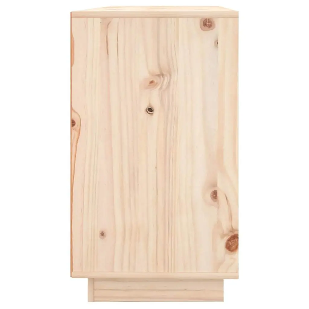 Brown Solid Wood Pine Sideboard for Living Spaces