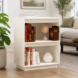 Solid Pine Console Cabinet in White 60x34x75 cm