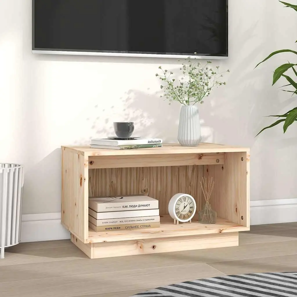 TV Cabinet Brown 60x35x35 cm Solid Pine Wood Storage Unit