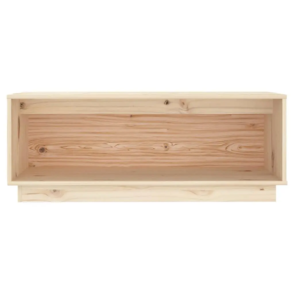 Solid Pine Wood TV Cabinet 90x35x35 cm Brown Storage Unit Living Room Furniture
