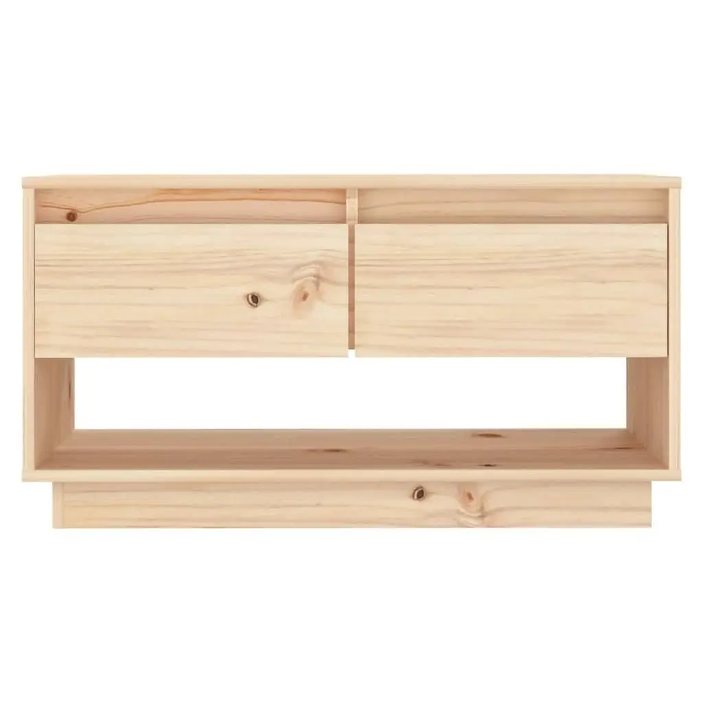 TV Cabinet Brown 74x34x40 cm Solid Pine Wood with Drawers Storage Unit