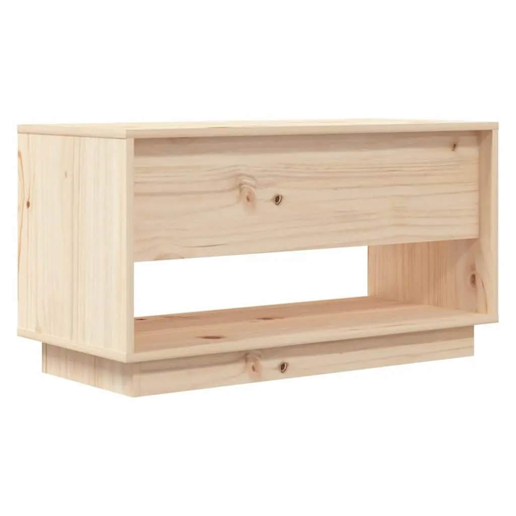 TV Cabinet Brown 74x34x40 cm Solid Pine Wood with Drawers Storage Unit