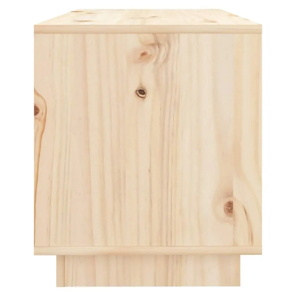 TV Cabinet Brown 74x34x40 cm Solid Pine Wood with Drawers Storage Unit