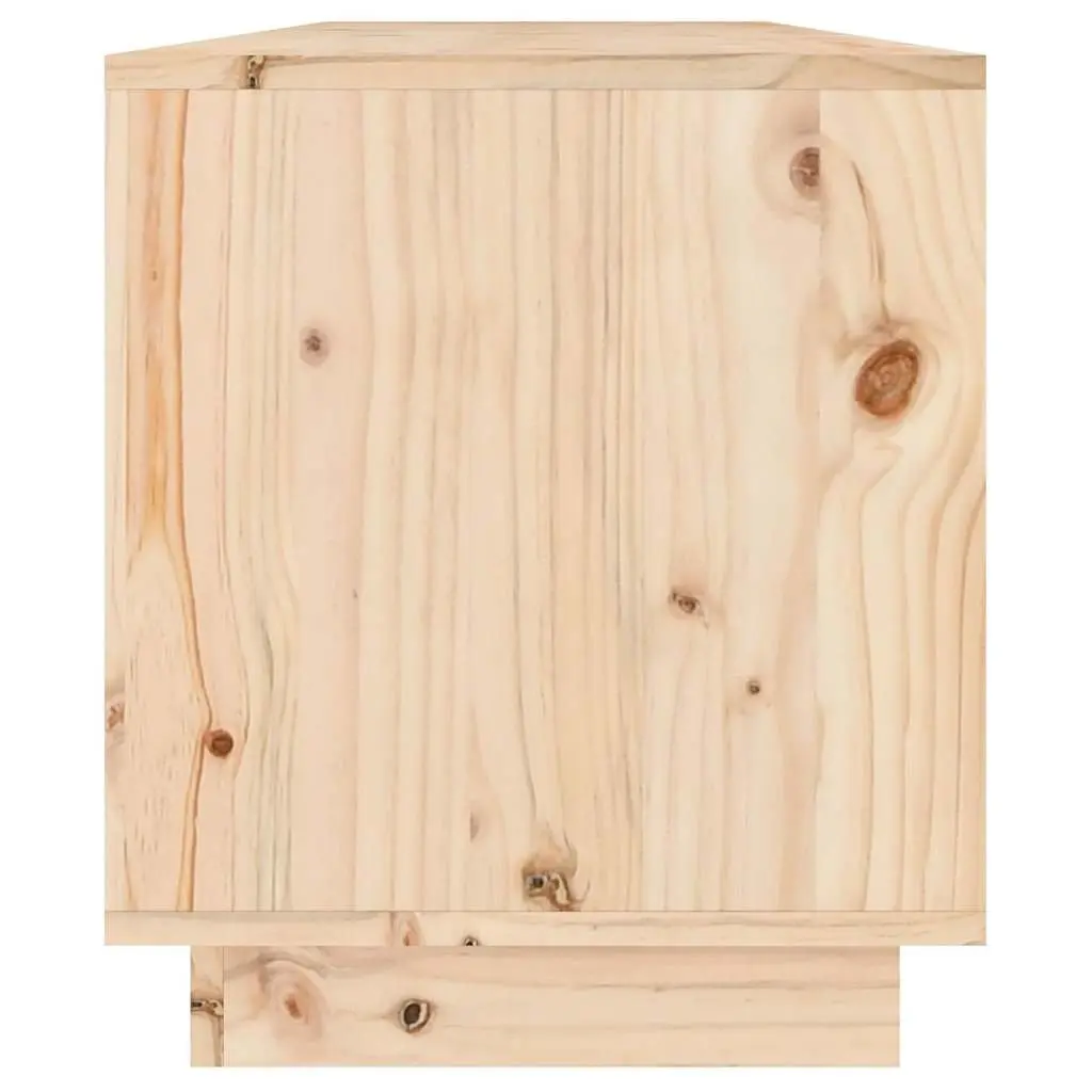 Solid Pine Wood TV Cabinet With Drawers 110.5x34x40 cm