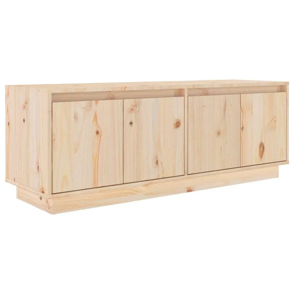 Solid Wood Pine TV Cabinet 110x34x40 cm Brown