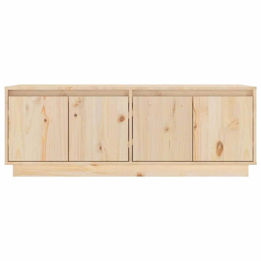 Solid Wood Pine TV Cabinet 110x34x40 cm Brown