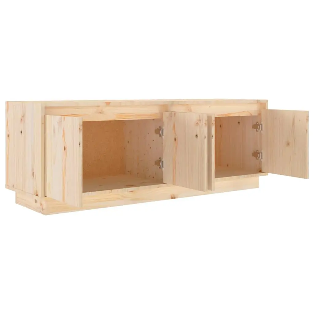 Solid Wood Pine TV Cabinet 110x34x40 cm Brown