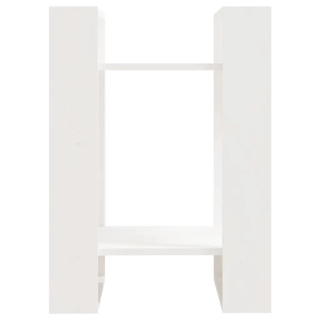 Book Cabinet Room Divider White Solid Pine Wood Shelving Storage Organiser