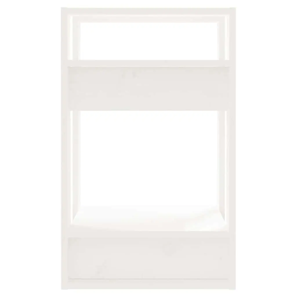 Book Cabinet Room Divider White Solid Pine Wood Shelving Storage Organiser