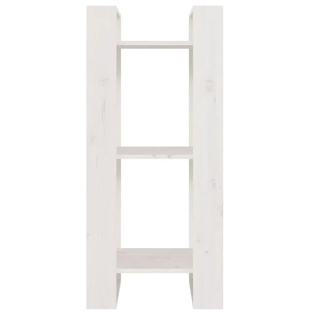 Book Cabinet Room Divider White Solid Pine Wood Shelving Storage Bookcase