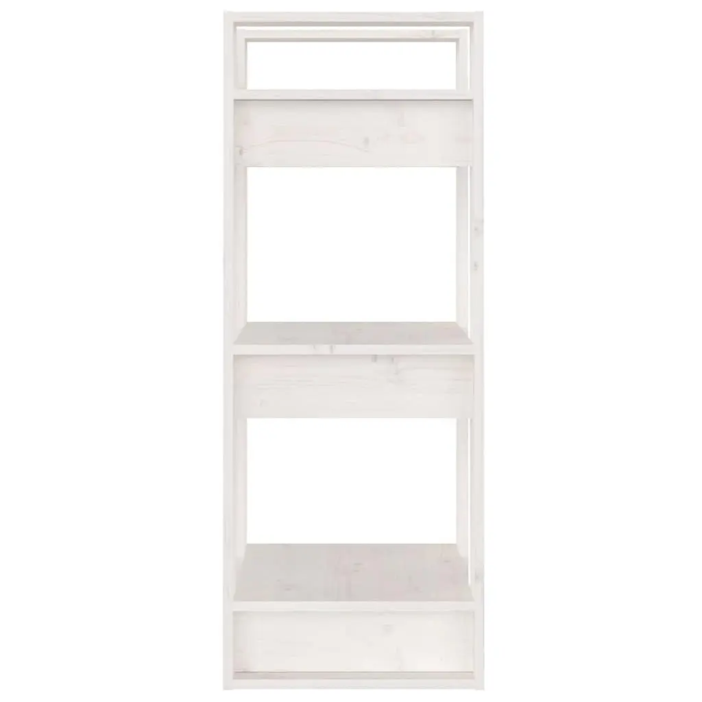 Book Cabinet Room Divider White Solid Pine Wood Shelving Storage Bookcase