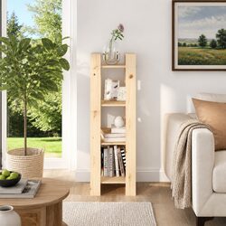 Solid Pine Wooden Book Cabinet Room Divider 41x35x125cm