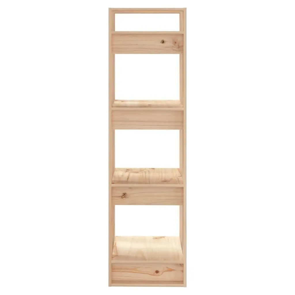 Wooden Book Cabinet Room Divider Brown 41x35x125cm Solid Pine Bookshelf Storage