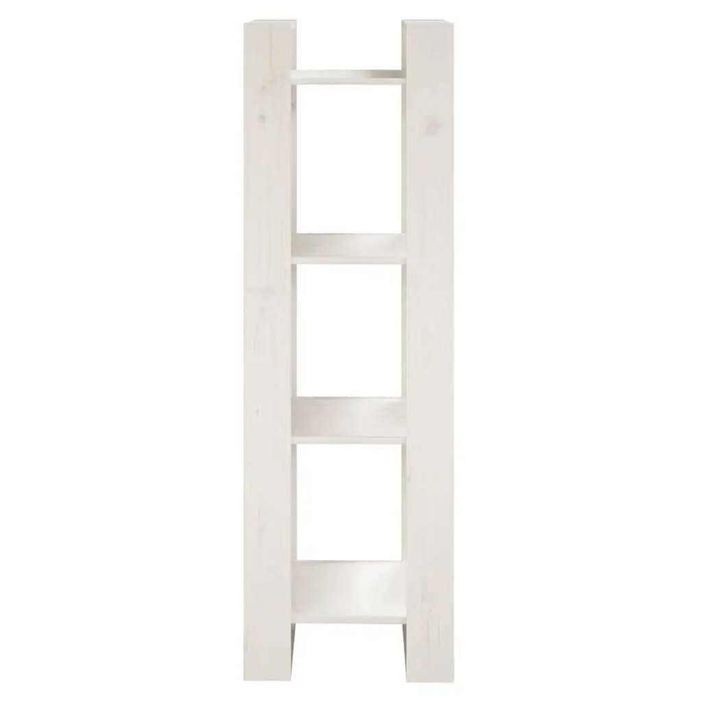 Wooden Book Cabinet Room Divider White Solid Pine Wood Shelving Storage Unit