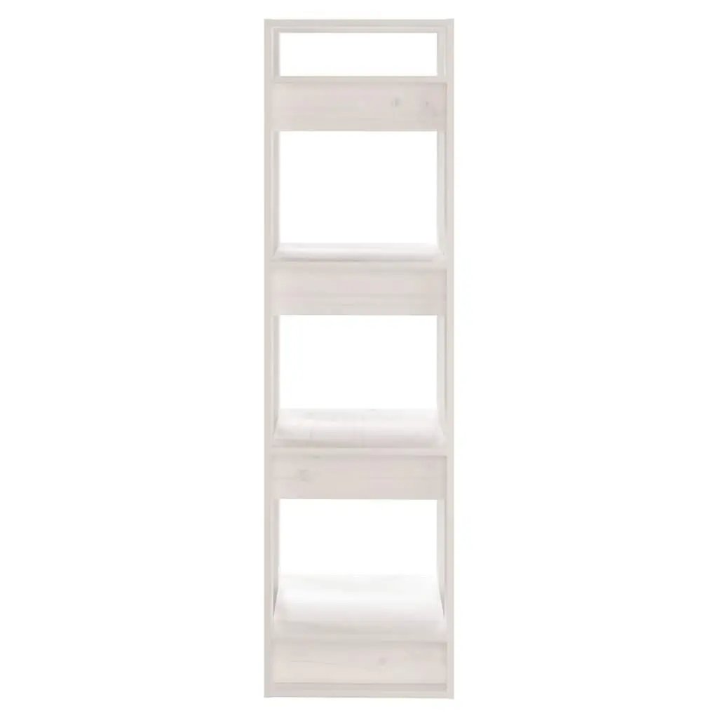 Wooden Book Cabinet Room Divider White Solid Pine Wood Shelving Storage Unit