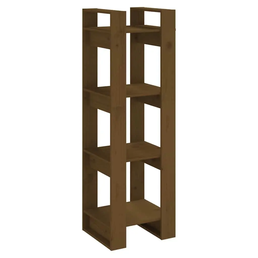Solid Wood Book Cabinet Room Divider Bookshelf Storage Brown 41x35x125 cm