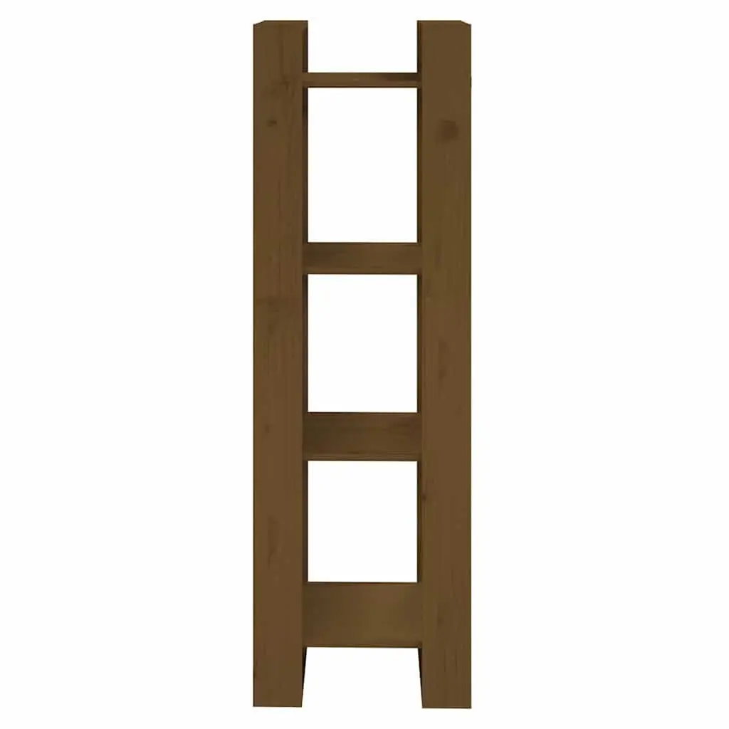 Solid Wood Book Cabinet Room Divider Bookshelf Storage Brown 41x35x125 cm