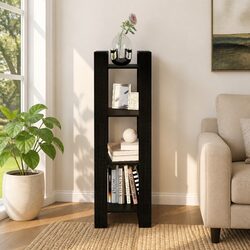 Black Solid Pine Wood Book Cabinet Room Divider