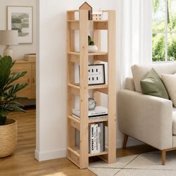 Stylish Book Cabinet Room Divider in Solid Pinewood