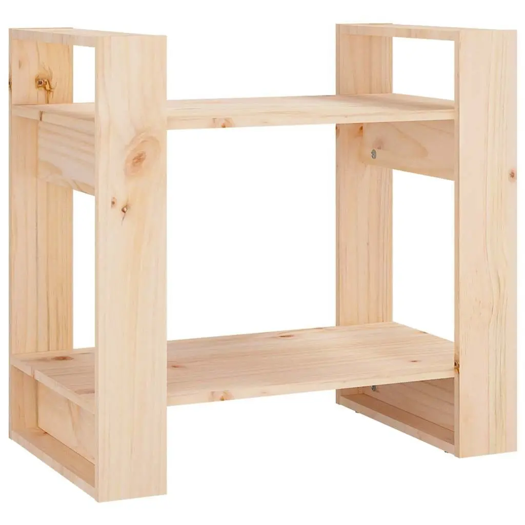 Wooden Book Cabinet Room Divider 60x35x57cm Solid Pine Storage Shelf