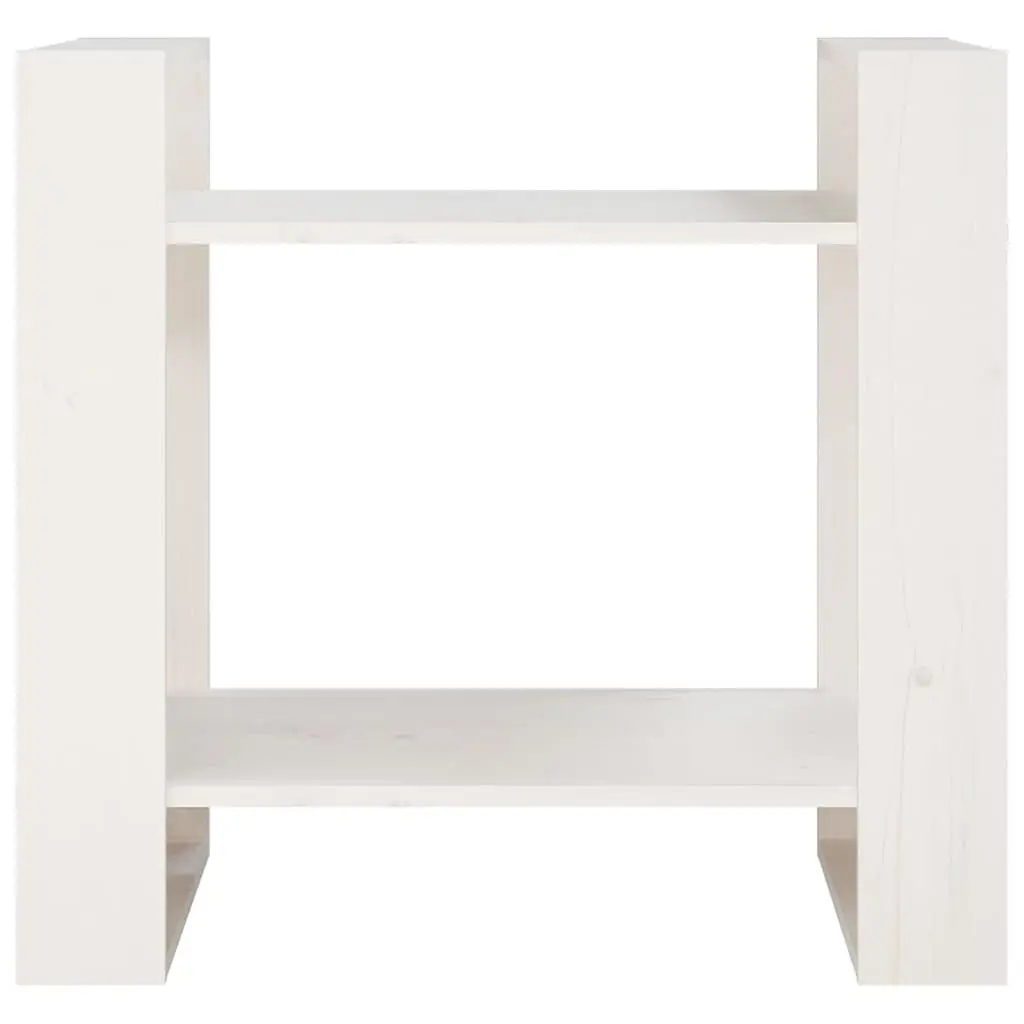 Wooden Book Cabinet Room Divider White Solid Pine Storage Shelving Unit 60 x 35 x 57 cm