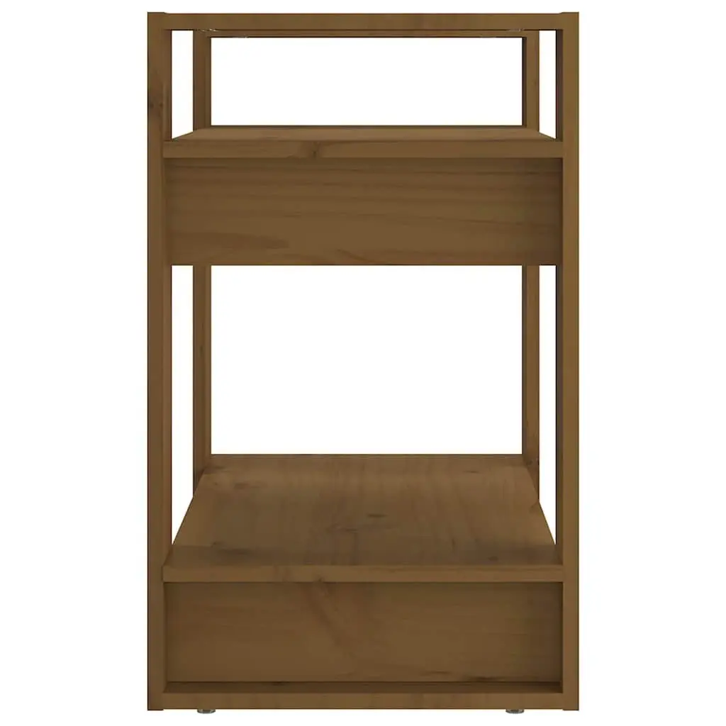 Solid Wood Book Cabinet Room Divider Bookshelf Storage Organizer Brown