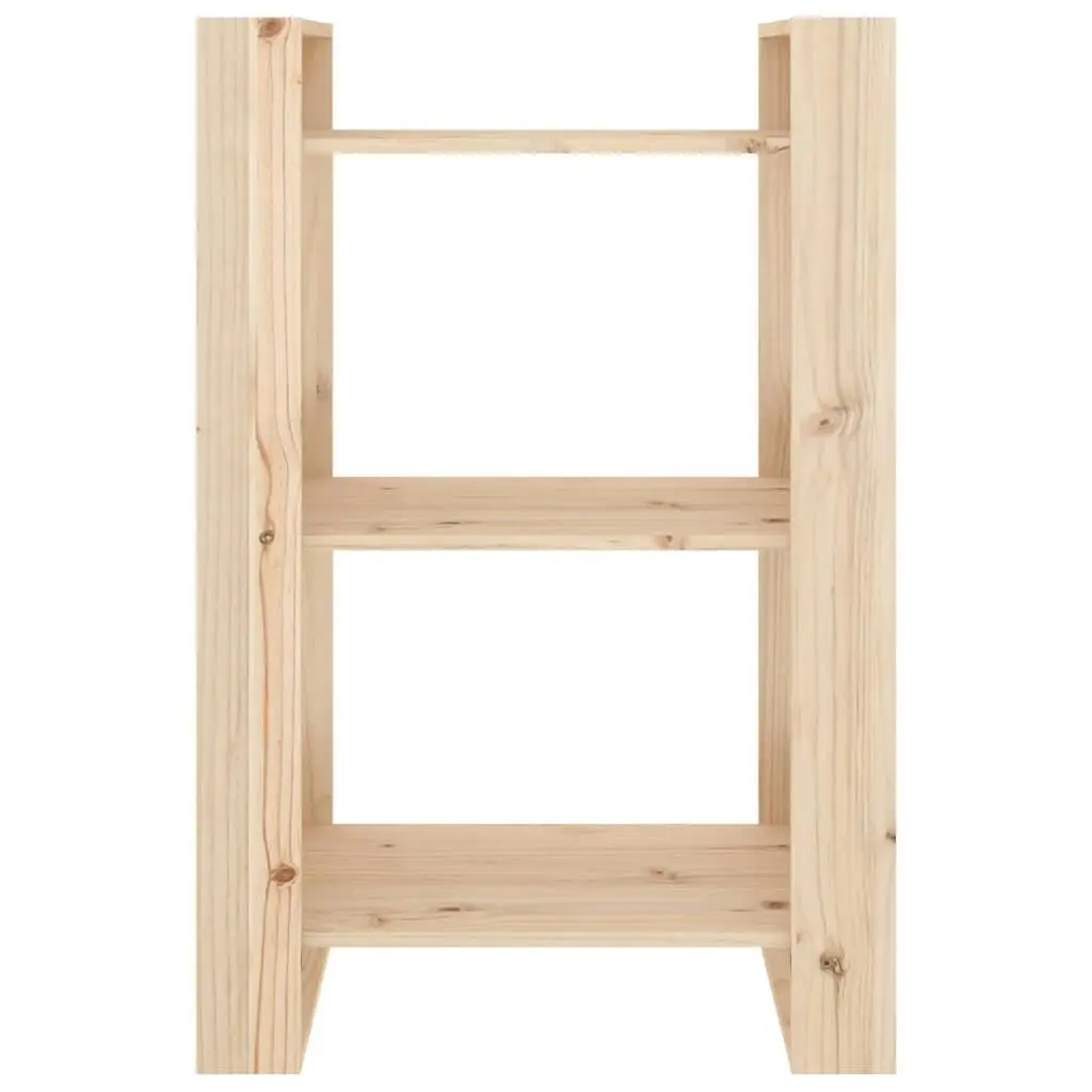 Solid Wood Pine Book Cabinet Room Divider 60x35x91cm Brown Shelving Storage