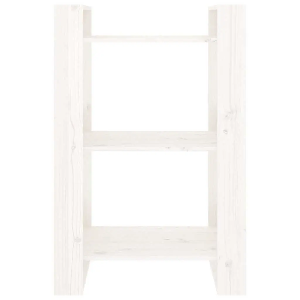 Book Cabinet Room Divider White Solid Pine Wood Shelving Storage Organiser
