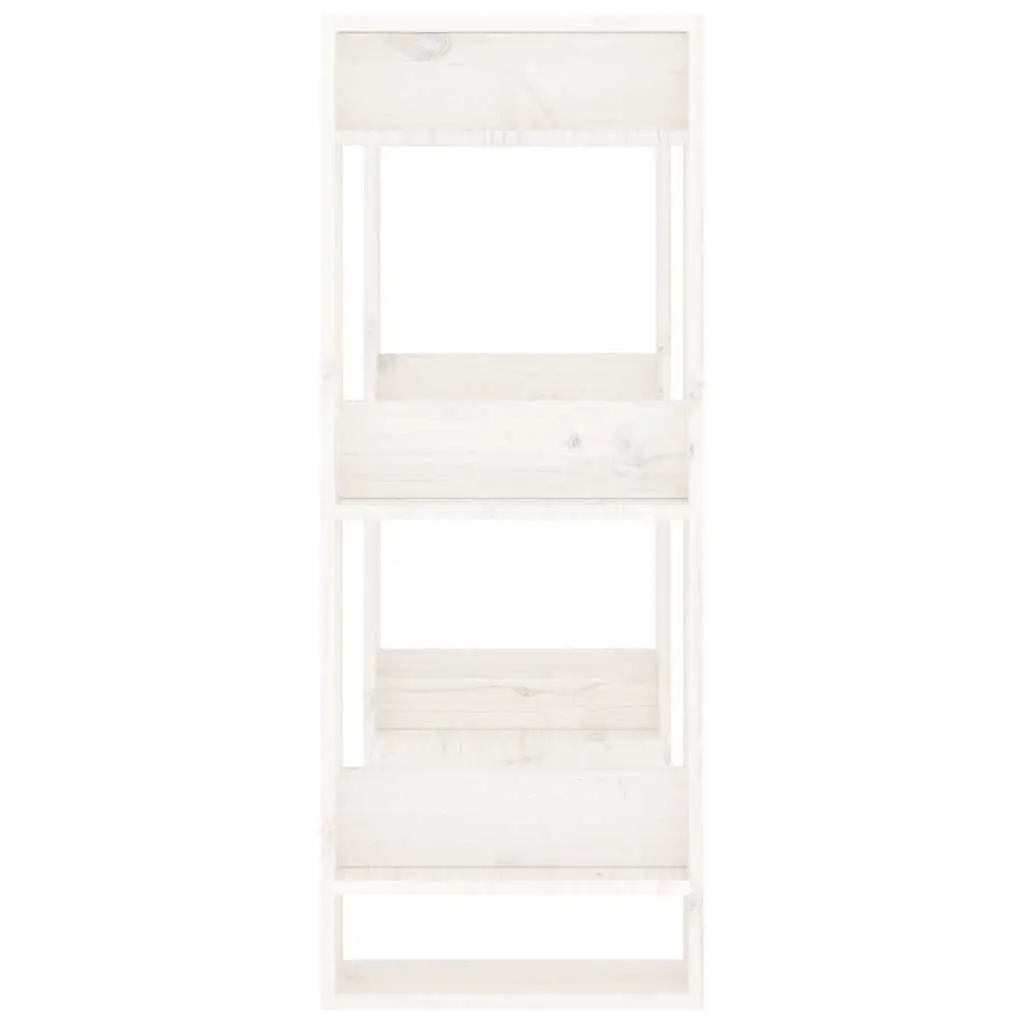 Book Cabinet Room Divider White Solid Pine Wood Shelving Storage Organiser