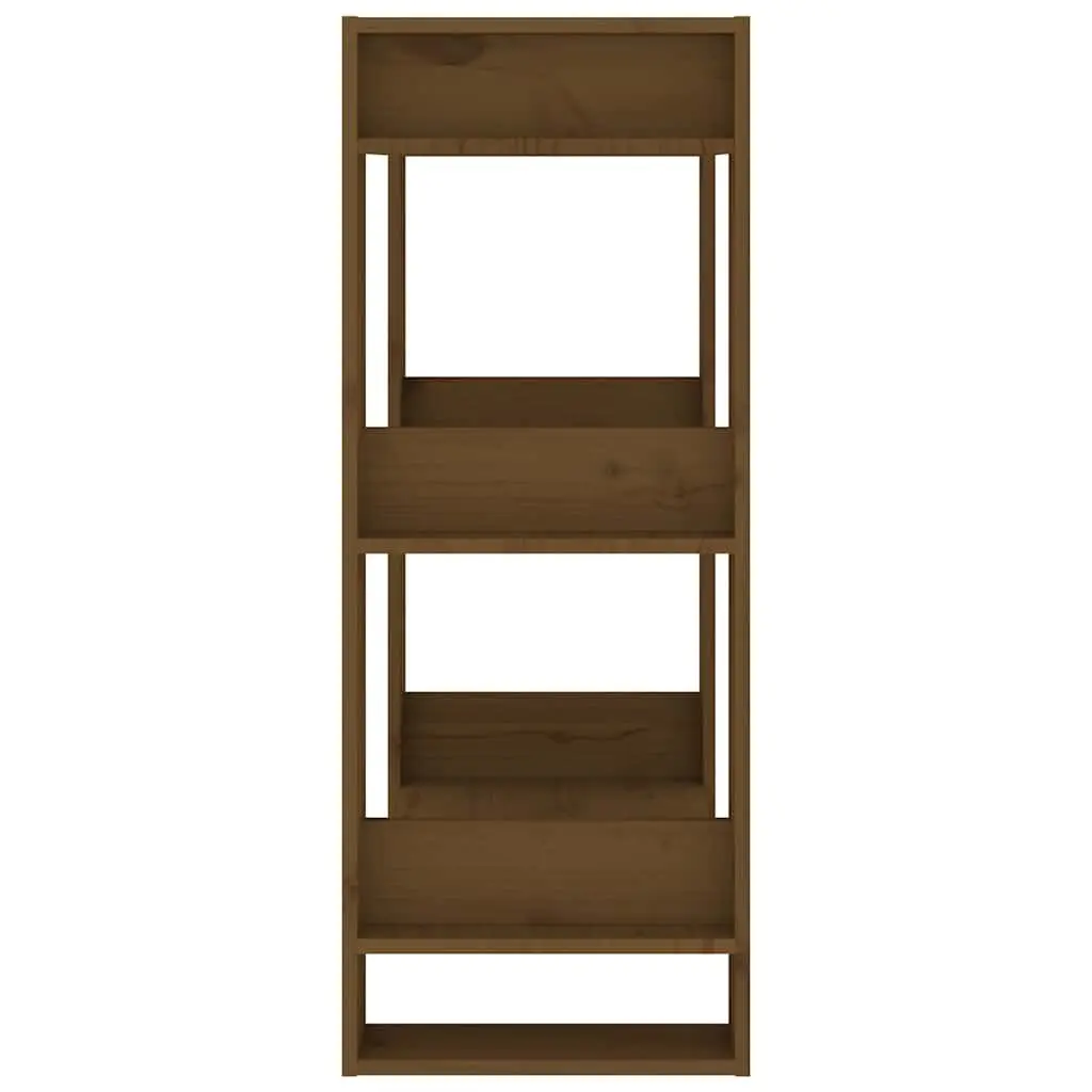 Solid Wood Book Cabinet Room Divider Open Shelving Storage Brown 60x35x91 cm