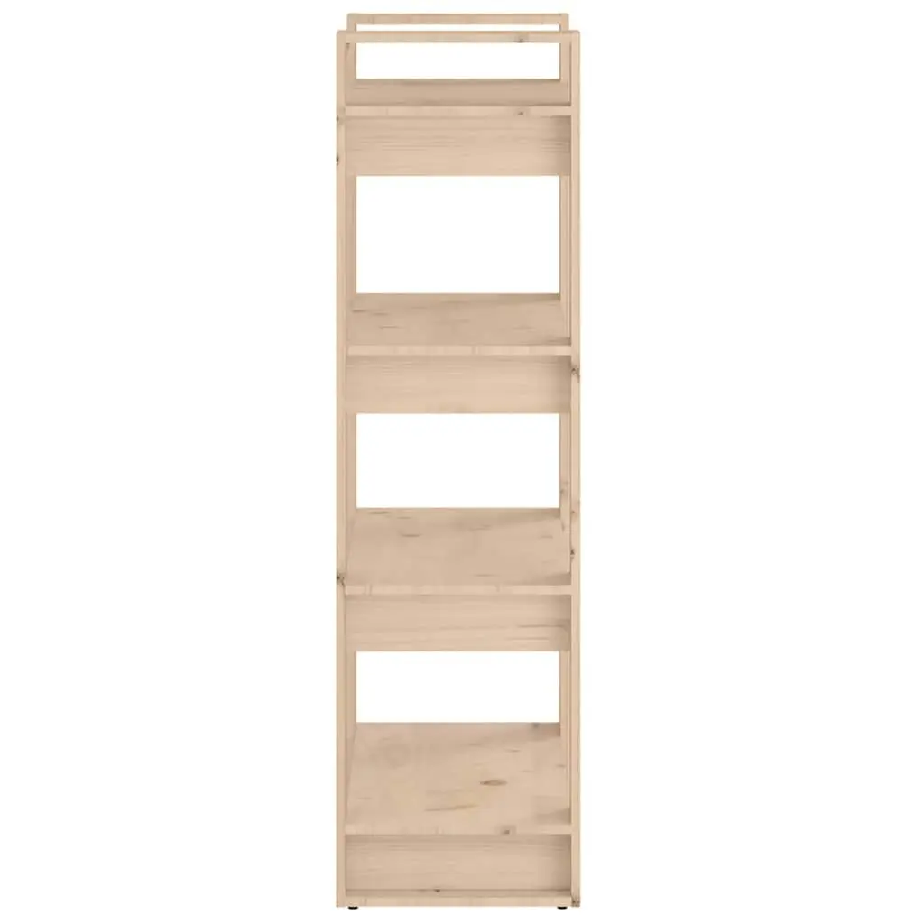Solid Wood Book Cabinet Room Divider 60x35x125cm Brown Pine Bookshelf Storage