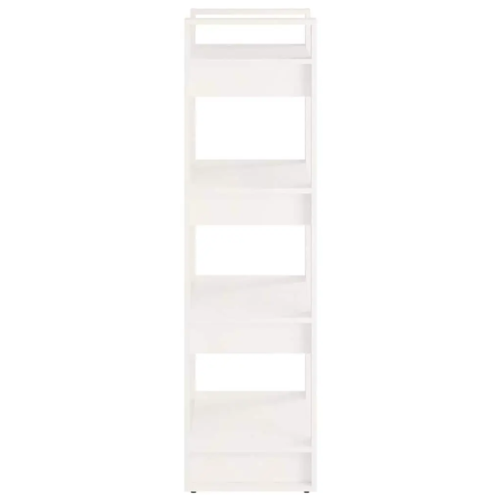 Solid Wood Book Cabinet Room Divider White 60x35x125cm Bookshelf Storage
